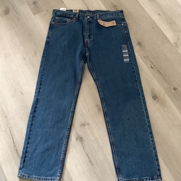 Levi’s 505 regular blue jeans 38 x 32  tan NWT‎ straight leg - Picture 7 of 13